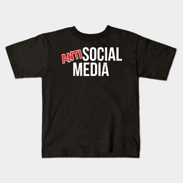 Antisocial Media (v1) Kids T-Shirt by bluerockproducts